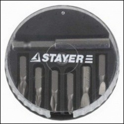 Набор STAYER биты МАСТЕР с магнитным адаптером в круглом мини-боксе PH1. PH2. PH3.